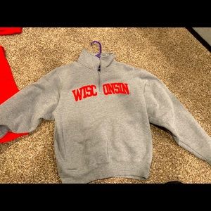 Wisconsin 1/4 zip sweatshirt